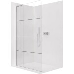 CERANO Sprchová zástěna Walk-in Onyx L-levá vzpěra - 8 mm - chrom, industriální sklo - 150x200 cm