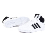 Pánské sportovní boty Hoops 3.0 Mid M GW3019 Bílá s černou - Adidas bílá-černá 43 1/3