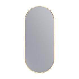 Erga Oval, oválné zrcadlo 40x90cm, zlatý rám, ERG-V01-OVAL-4090-GD