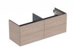 GEBERIT - ONE Umyvadlová skříňka, 133x50x47 cm, 4 zásuvky, dub 505.266.00.5