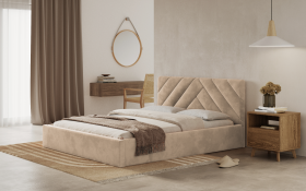 FRONTI Postel PRATO 180x200 béžová s úložným prostorem