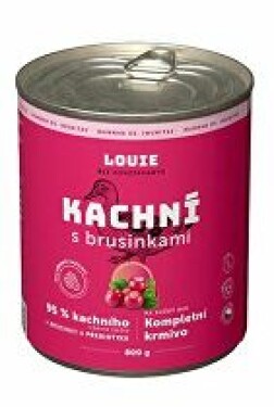 Louie Dog konz. Kachní s brusinkami a prebiotiky 800g