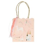 Meri Meri Dárková taška Princess Party - set 8 ks, růžová barva, zlatá barva, papír