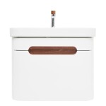 Koupelnová skříňka s umyvadlem a baterií SAT Fusion 57,5x43x45 cm bílá matná mat SATFUSION60WMWBA SATFUSION60WMWBA