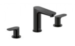 DURAVIT - Wave Umyvadlová baterie s výpustí Push-Open, 3-otvorová instalace, matná černá WA1060005046