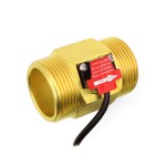 Mosazný průtokoměr YF-DN32-T, 3 ~ 120L/min, 5 - 24V
