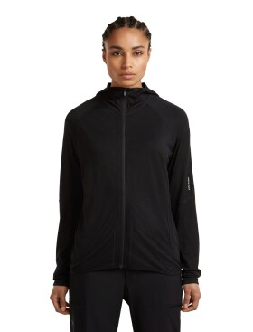 Dámská merino mikina ICEBREAKER Wmns 150 MerinoFine Ace LS Zip Hoodie, Black velikost: L