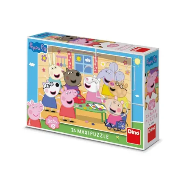 DINO Maxi Puzzle Prasátko Peppa: Obchod