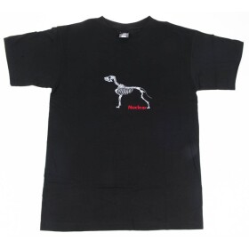 Tričko kostrou psa [vyšívané] černé
