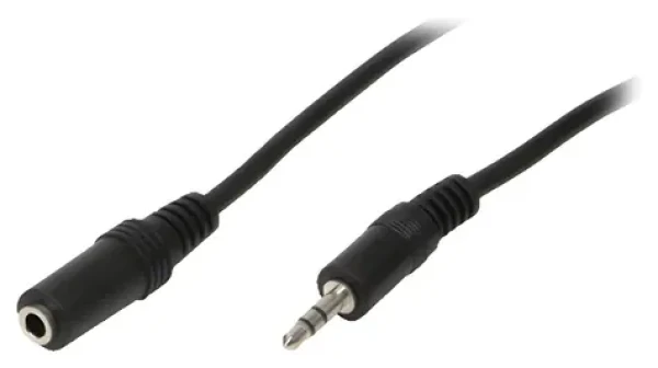 LogiLink Audio prodlužovací kabel Jack 3,5mm M/F 3 m černá / Kabel / Rovný konektor (CA1054)