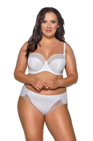 Ava 2111/B S-2XL Brazilské kalhotky bílá XL
