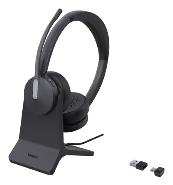Yealink BH70 Dual (MS Teams) černá / Stereo náhlavní souprava / mikrofon / Bluetooth 5.2 / nabíjecí stojánek USB-A/C (1208701)