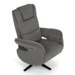 Polohovací křeslo, elektrické zabudované ovládání, funkce zero gravity, šedá, látka, TV-C5590 GREY2
