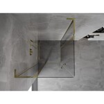 MEXEN/S - Mist L Duo sprchový kout dveře křídlové 90 x 90, transparent, zlato 8A4L-090-090-50-00