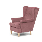 Křeslo ušák, růžová látka, AK-388 PINK2