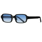 VeyRey Hranaté sluneční brýle Nonmock černá obruba modrá skla (8596545422572)