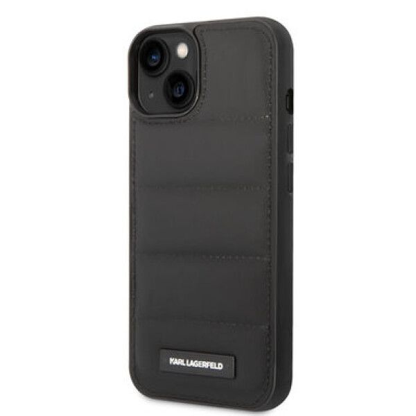 Pouzdro Karl Lagerfeld Quilted Puffy Metal Logo iPhone 14 Plus - černé