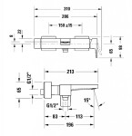DURAVIT - Manhattan Vanová baterie, matná černá MH5230000046