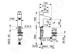 HANSA - Vantis Style Elektronická umyvadlová baterie, bateriové napájení, matná černá 5460220933