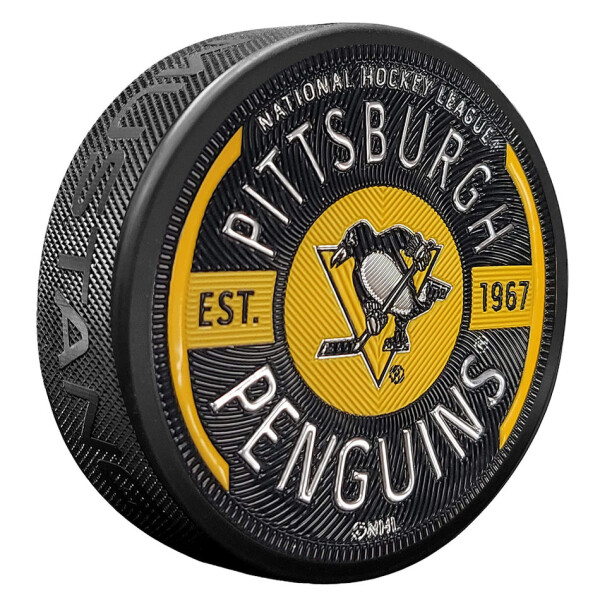 Mustang Puk Pittsburgh Penguins NHL Gear Puck Design Trimflexx