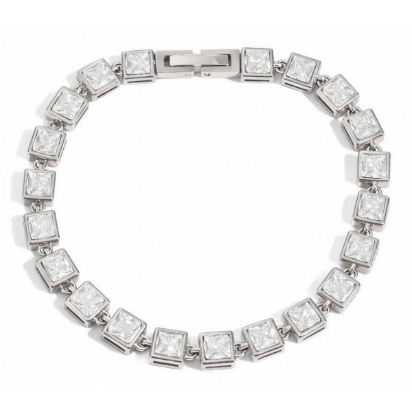 ELENYS Bold Square – náramek z prémiové oceli Délka náramku: 17,5 cm