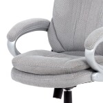 Kancelářské křeslo, houpací mechanismus, stříbrná látka, KA-G198 SIL2
