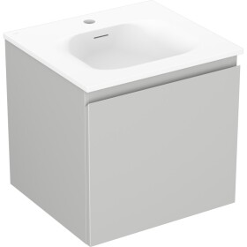 MEXEN/S - Orio koupelnová skříňka 50 cm s umyvadlem Vela, 1 šuplík, šedá mat/bílá mat 91A10-05047-1-BF62-W23M01