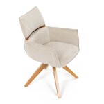 Jídelní židle, béžová, látka, DCH-D1348 CRM2
