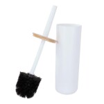 Erga Madera, toaletní WC kartáč na postavení, bílý-hnědý, ERG-YKA-P.MADERA-WHT