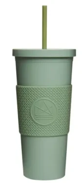Neon Kactus Pohár na pití s brčkem 625 ml zelená / plast (DS2207)