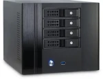 Inter-Tech SC-4004 černá / Mini ITX / 4x hot-swap pozice / 1x USB 3.0 / bez zdroje (88887186)
