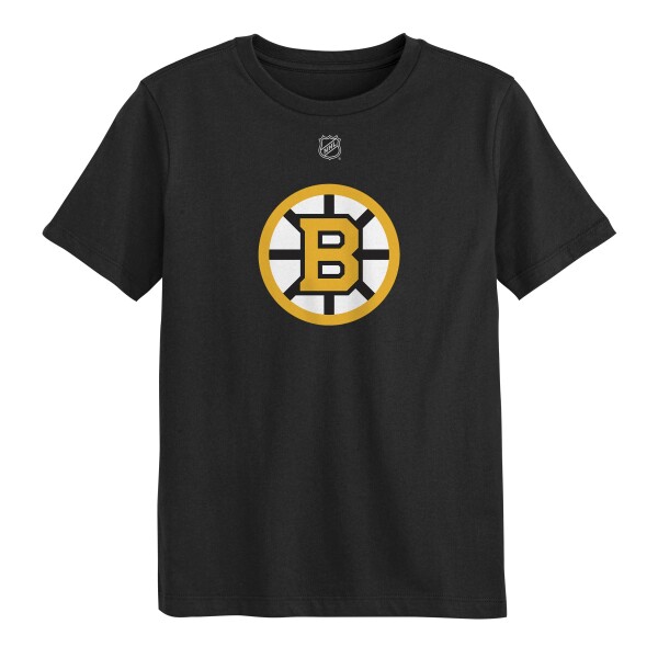 Outerstuff Dětské tričko David Pastrnak #88 Boston Bruins NHL Flat Name & Number Short Sleeve Cotton Velikost: 5 – 6 let
