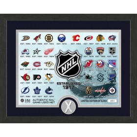 Highland Mint Sběratelská plaketa NHL Game Used Net Team Logo Collection Limited Edition od 5000