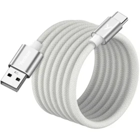 YENKEE YCU MAGNETIC 04 Kabel USB-A (M) - USB-C (M) 1.5m bílá / 18W / 480Mb/s (8590669394531)