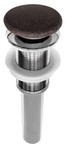SAPHO - Umyvadlová výpust 5/4", click-clack, betonová zátka, černý granit NDBH7001