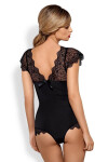 Dámské body Moketta teddy - OBSESSIVE černá S/M