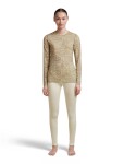 ICEBREAKER Wmns Merino 200 Oasis LS Crewe Moss BloomAOP, Cumin/Undyed/Aop (vzorek) velikost: S