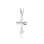 LUNICA Stříbrný přívěsek křížek 0946, 26 x 12 mm