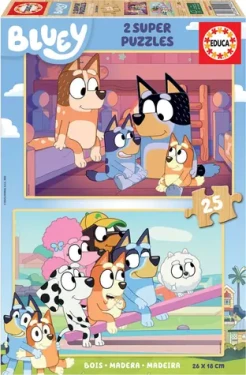 EDUCA Dřevěné puzzle Bluey