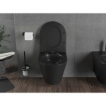 MEXEN - Rico Závěsná WC mísa Rimless Tornado, černá mat 3372XX85T