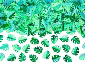 PartyDeco Konfety zelené listy (15 g)