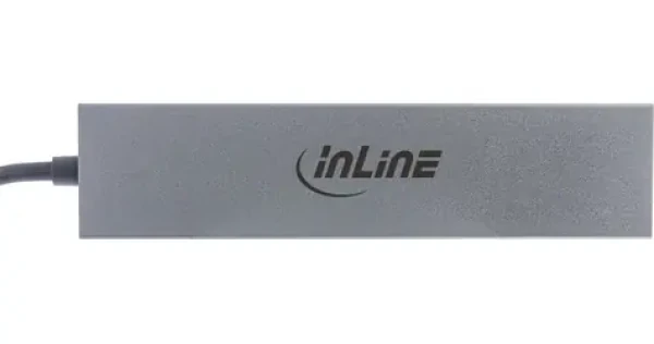 InLine USB-C hub šedá / USB hub / 4x USB-C / USB 3.2 / hliníkové tělo (35392B)