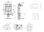 IDEAL STANDARD - ProSys Set předstěnové instalace, klozetu a sedátka Tesi, tlačítka Oleas M2, Rimless, SoftClose, chrom ProSys80M SP81