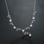 Souprava šperků Swarovski Elements Francoa, Bílá/čirá 52 cm