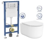 GEBERIT DuofixBasic bez tlačítka + WC CERSANIT INTRO PRO OVAL /VÍROVÉ SPLACH/+ SEDÁTKO 458.103.00.2 X IR1