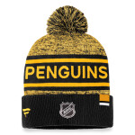 Fanatics Pánská zimní čepice Pittsburgh Penguins NHL Authentic Pro Rink Heathered Cuffed Pom Knit