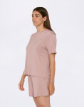 Tričko Organic Basics Soft Touch Boxy Tee Dusty Rose