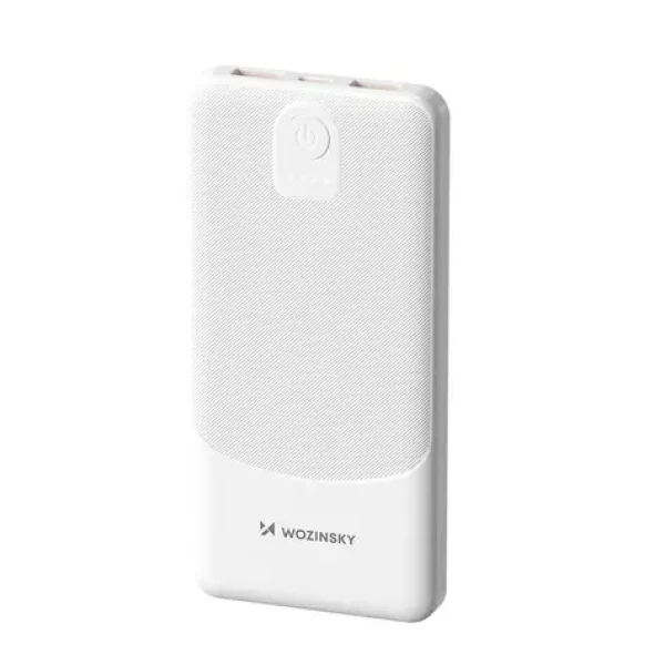 Wozinsky Wpower WPBBK-3 bílá / Powerbanka / 10000 mAh / 10W / 2x USB-A 2A