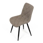 Židle jídelní, krémová látka, nohy černý kov