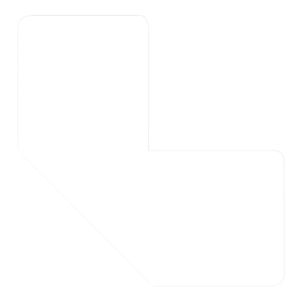 Djois podlahové samolepicí značení - tvar L, 10 x 5 cm, bílé, 10 ks